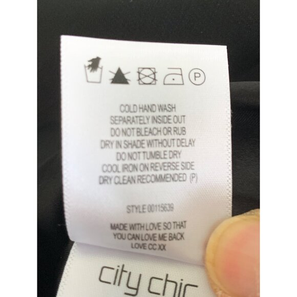 City Chic 14W Maxi Black Illusion Neck Bead Giuliana Dress New Wedding 6904 - Picture 12 of 16